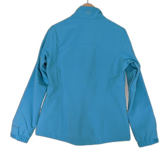 Women's Lauren James Co - TheBradford Soft Shell Zip Up Jacket - Glacier Blue M - Picture 3 of 10
